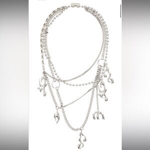 Miaou Silver Hannah Jewett Edition Charm Necklace NWT